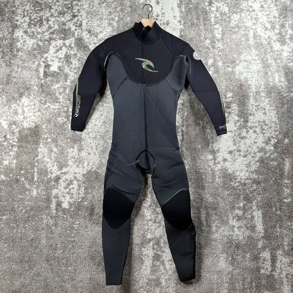 New Ripcurl Wetsuit Medium Short Adults E Bomb Back Zip 4/3 Black Swim Suit - Picture 1 of 14